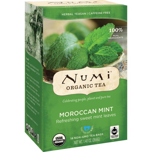 ORGANIC TEAS AND TEASANS, 1.4 OZ, MOROCCAN MINT, 18/BOX