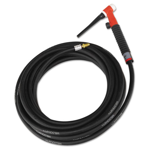 WP-17FV-25-R TIG TORCH BODY, AIR COOLED, 150A, 90 DEGREE FLEX NECK, 25FT CABLE