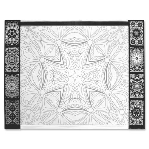 Aurora Products  Jr Deskpad Geometric, 17"x22-3/4", Black/White