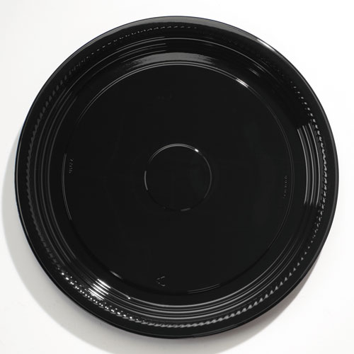 CATERLINE CASUALS THERMOFORMED PLATTERS, 18" DIAMETER, BLACK, 25/CARTON