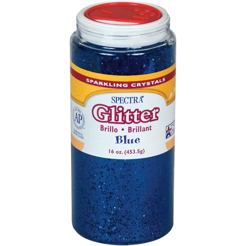 Spectra Glitter, .04 Hexagon Crystals, Blue, 16 Oz Shaker-Top Jar