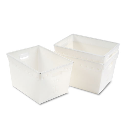 MAIL TOTES, 13.25" X 18.25" X 11.5", TRANSLUCENT WHITE, 3/CARTON