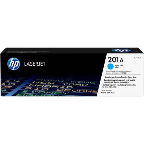 Hewlett-Packard  Toner Cartridge, HP 201A, 1400 Page Yield, Cyan