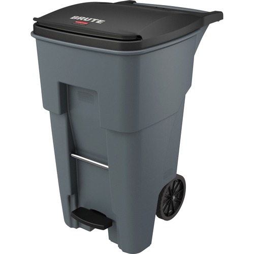 Rubbermaid Commercial Products  Brute Step-On Rollout Cont, 65Gal, Gray