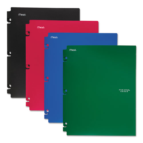 Snap-In Plastic Folder, 20 Sheets, 8 1/2 X 11, Assorted, Snap Closure, 4/set