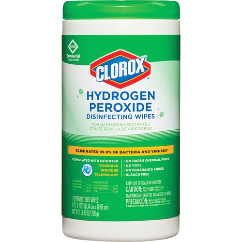 Clorox Company  Disinfecting Wipes, w/Hydrogen Peroxide, 110 Wipes, WE