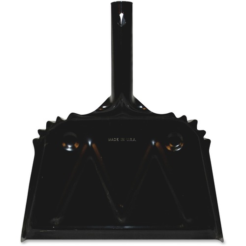 Genuine Joe  Dustpan, Heavy-Duty Metal, 12", Black