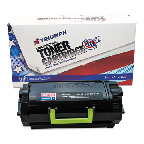 Toner Cartridge, Remanufactured Lexmark MS711/MS811/MS812, MX711/MX811/MX812 Series Compatible