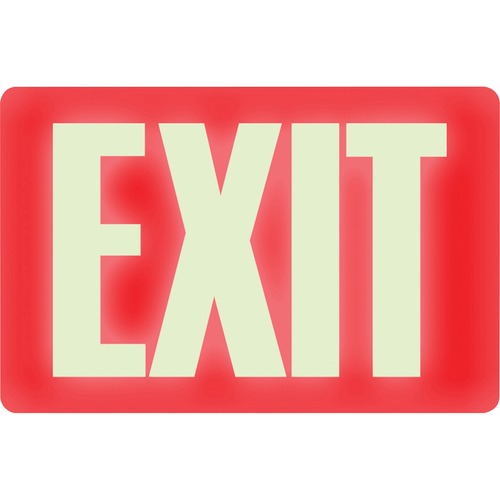 SIGN,GLOW IN DARK,EXIT