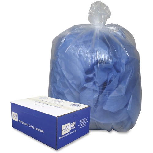 Webster  Commercial Can Liner, 9mil, 40"x46", 100/CT, Clear