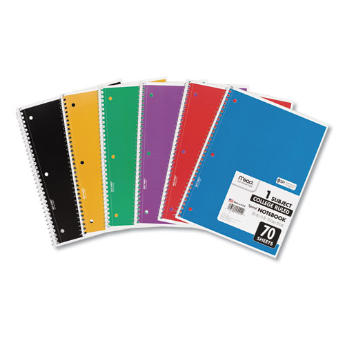 NOTEBOOK,70SHTS,6/PK,AST