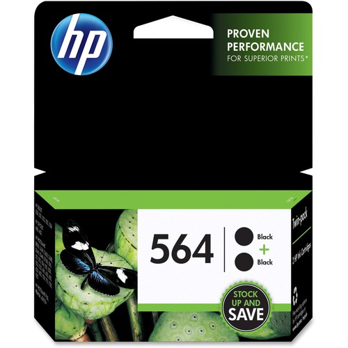 Hewlett-Packard  HP564 Ink Cartridges, 250 Page Yield, 2/PK, Black