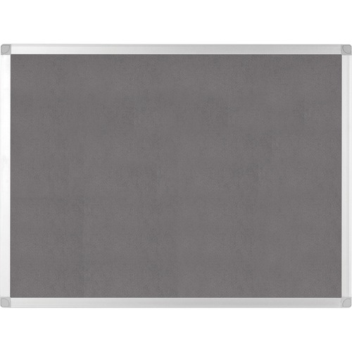 Bi-silque  Bulletin Board, Gray Fabric, 24"Wx36"Lx1/2"H, Gray