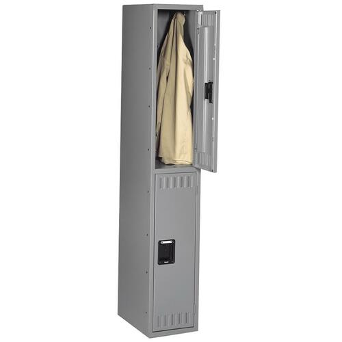 LOCKER,DBL TIER,1 WIDE,GY