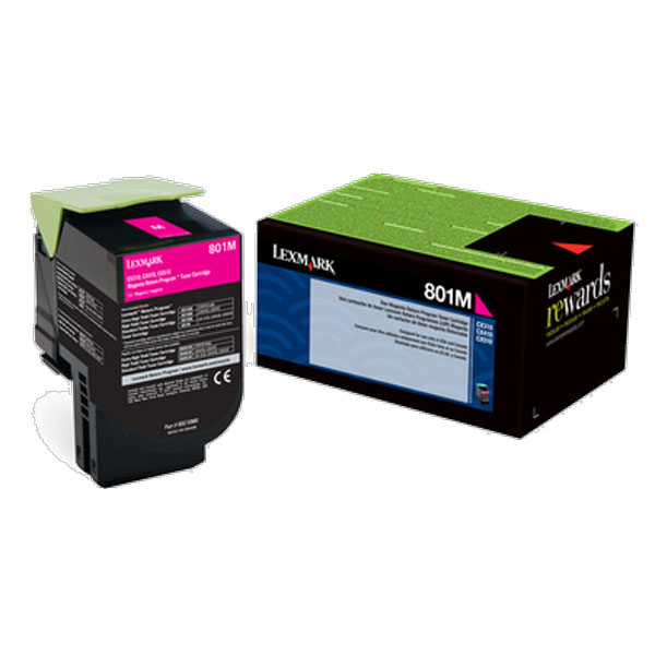 Lexmark 80C00MG (TAA Compliant Version 80C10M0) Magenta OEM Toner Cartridge