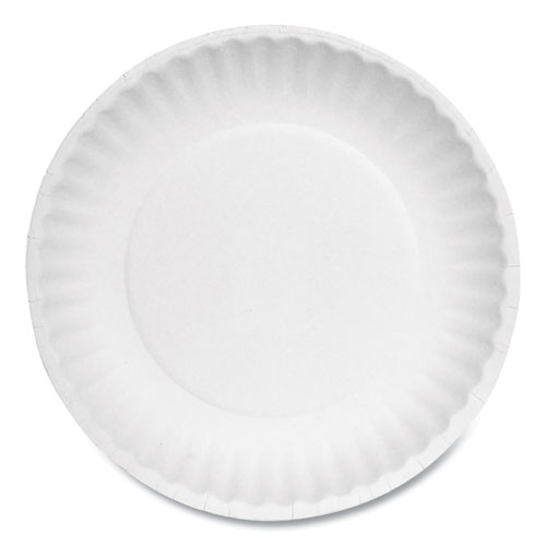 PAPER PLATES, 6" DIAMETER, WHITE, BULK PACK, 1000/CARTON