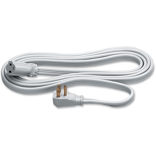 Indoor Heavy-Duty Extension Cord, 3-Prong Plug, 1-Outlet, 9ft Length, Gray