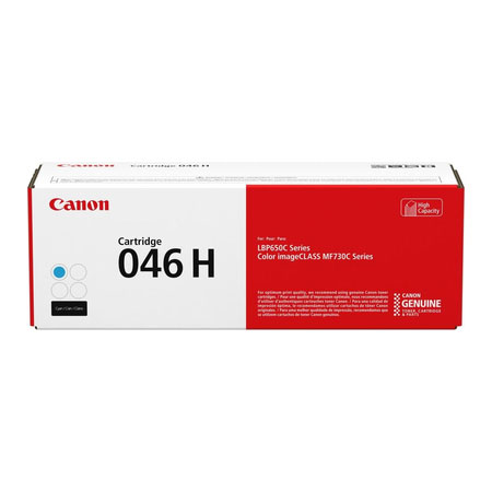 Canon 1253C001AA (046H) Cyan OEM High Yield Toner Cartridge