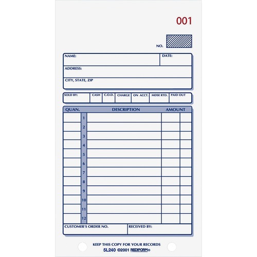 FORM,SALES ORDER,2PT,CRBNLS