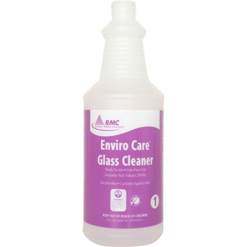 Rochester Midland Corporation  Glass Cleaner Spray Bottle, 1 Qt, Clear Frosted