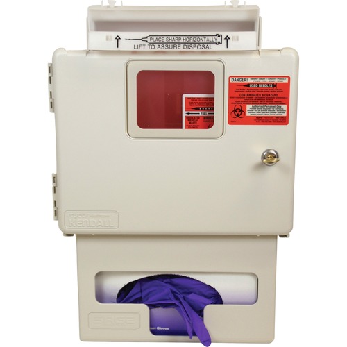Covidien  Sharps Container System,Locking,Glovebox,Wall Mount, 5 Qt.