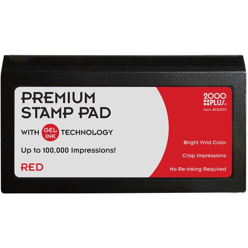 Microgel Stamp Pad For 2000 Plus, 3 1/8 X 6 1/6, Red