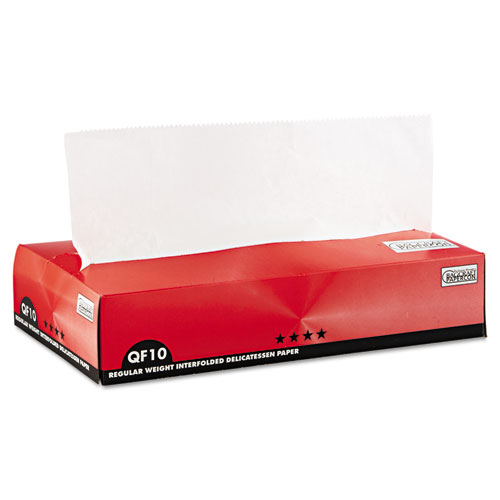 Qf10 Interfolded Dry Wax Paper, 10 X 10 1/4, White, 500/box, 12 Boxes/carton