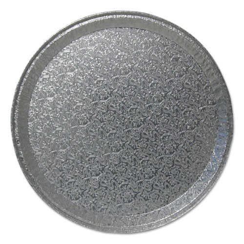 ALUMINUM CATER TRAYS, FLAT TRAY, 16" DIAMETER X 0.81"H, SILVER, 50/CARTON