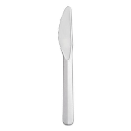 Bonus Polypropylene Cutlery, Knife, White, 5", 1000/carton