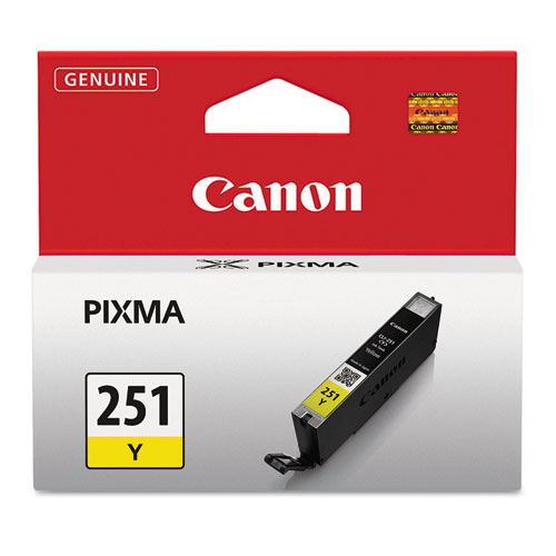 Canon 6516B001 (CLI-251) Yellow OEM Inkjet Cartridge