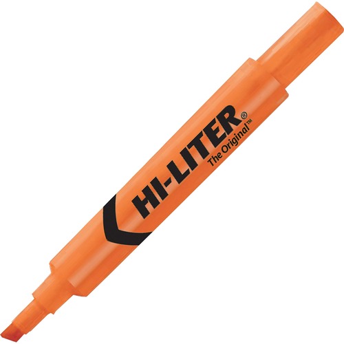 HI-LITER DESK-STYLE HIGHLIGHTERS, CHISEL TIP, FLUORESCENT ORANGE, DOZEN