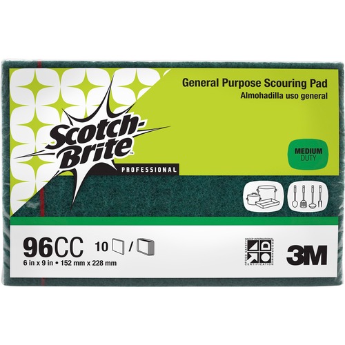 Commercial Scouring Pad, 6 X 9, 10/pack