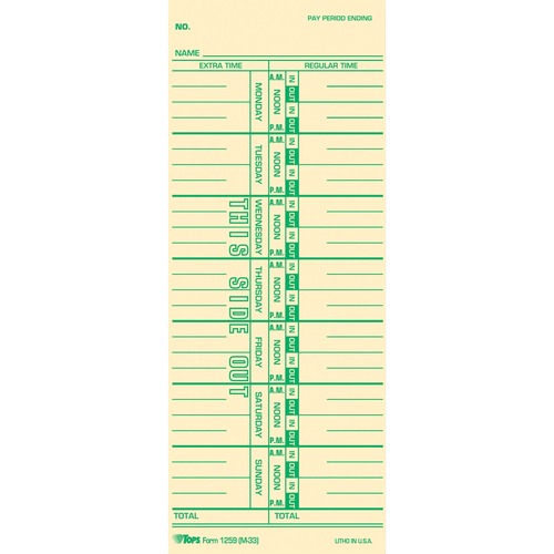 FORM,TIME CARD,3.5X9