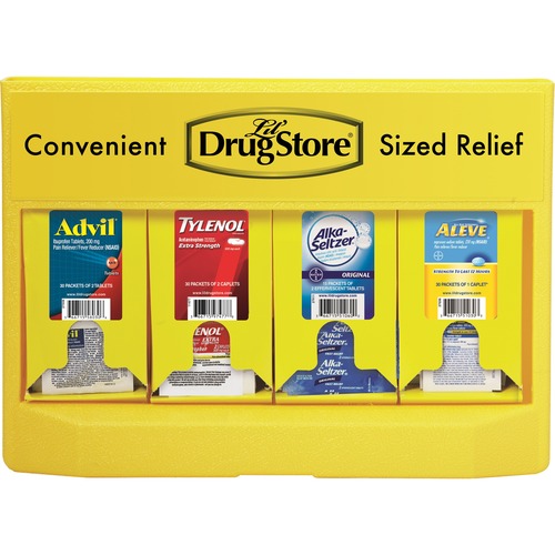 SINGLE-DOSE MEDICINE DISPENSER, 105-PIECES, PLASTIC CASE, YELLOW