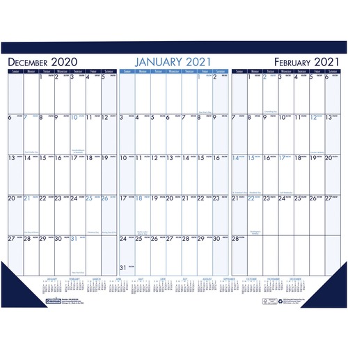 CALENDAR,DSKPD,3-MNTH,22X17