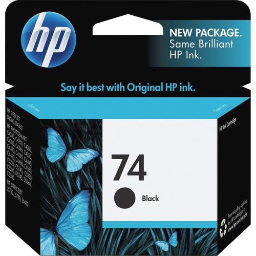 Hewlett-Packard  HP 74 Inkjet Cartridge, 200 Page Yield, Black
