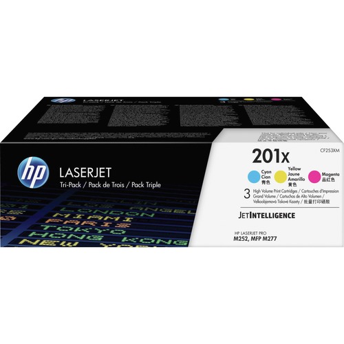 Hewlett-Packard  Toner Cartridge,HP 201X,2300 Page Yield Each,3/BX CYN/MA/YW