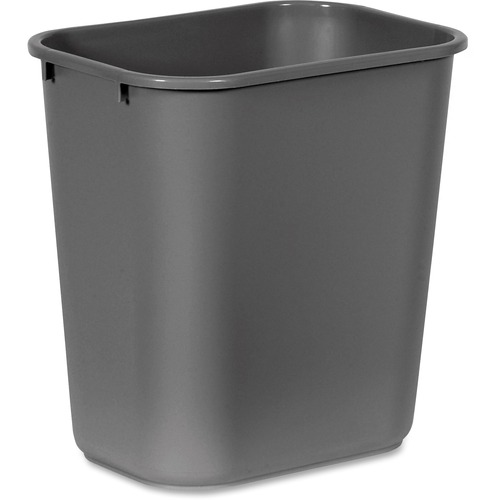 WASTEBASKET,RECT,MED,GY