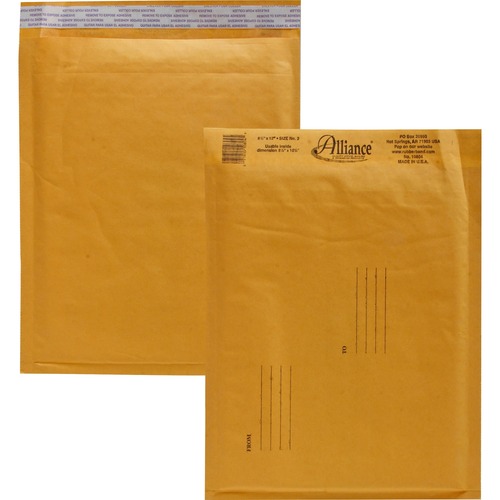 Alliance Rubber Company  Envelopes,No. 2,Bubble Cushioned,25/CT,8-1/4"x12"