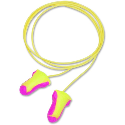 Ll-30 Laser Lite Single-Use Earplugs, Corded, 32nrr, Magenta/yellow, 100 Pairs