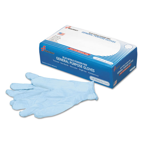 8415014920179, SKILCRAFT NITRILE GENERAL PURPOSE GLOVES, BLUE, MEDIUM, 9.5", 100/BOX