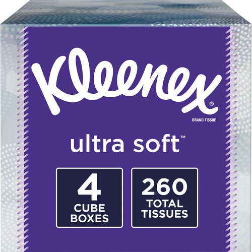 ULTRA SOFT FACIAL TISSUE, 3-PLY, WHITE, 8.75 X 4.5, 65 SHEETS/BOX, 4 BOXES/PACK