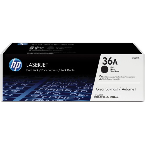 Hewlett-Packard  Toner Cartridges, 2000 Page Yield, 2/BX, Black