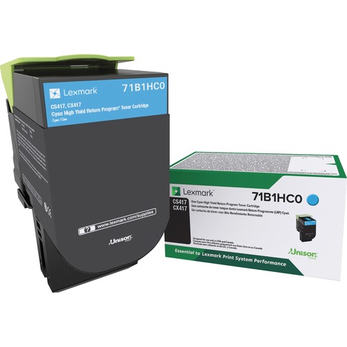 71B1HC0 UNISON HIGH-YIELD TONER, 3500 PAGE-YIELD, CYAN