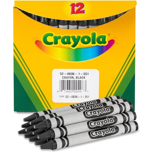 CRAYONS,BULK,BK,12 CT