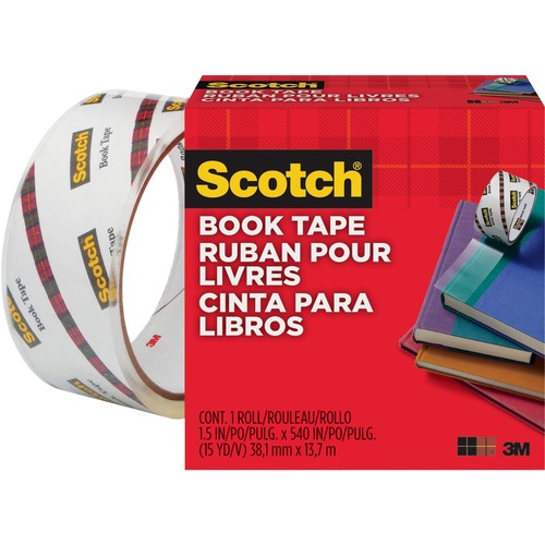 TAPE,BOOK,TRANSP,1.5"X15YD