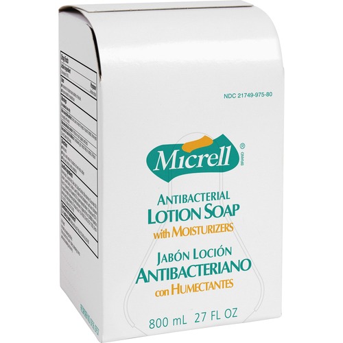 Gojo  Lotion Soap, Micrell, Antibacterial, 800ml, 12/CT, Golden