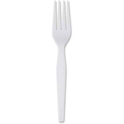 PLASTIC CUTLERY, HEAVYWEIGHT FORKS, WHITE, 1,000/CARTON