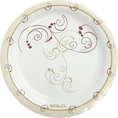 Solo Cup Company  Paper Plates, Med Weight, 6", 125/PK, Tan
