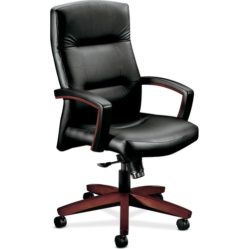 The HON Company  Executive High-Back Chair, 26"x29"x44-1/2", MY / BK Leather